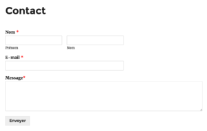 comment faire un formulaire de contact sur wordpress